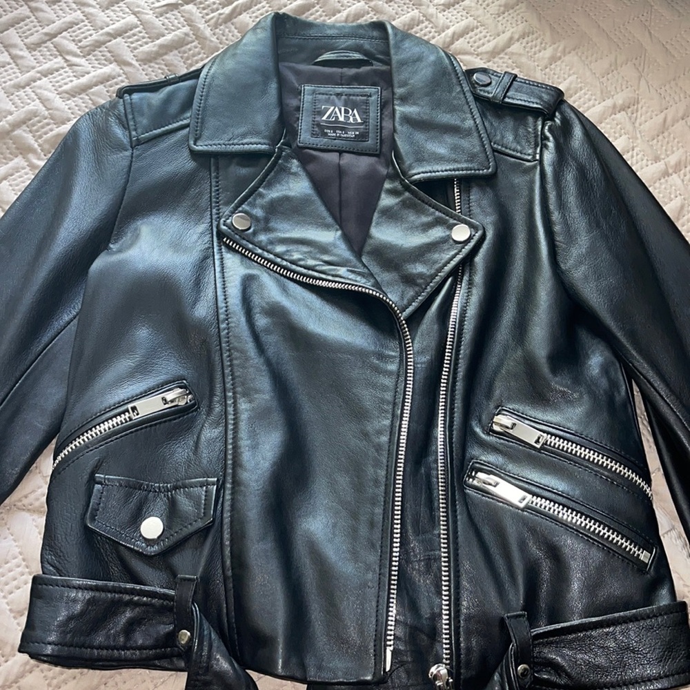 Genuine Leather Moto Zara Jacket. Like new condition never worn.